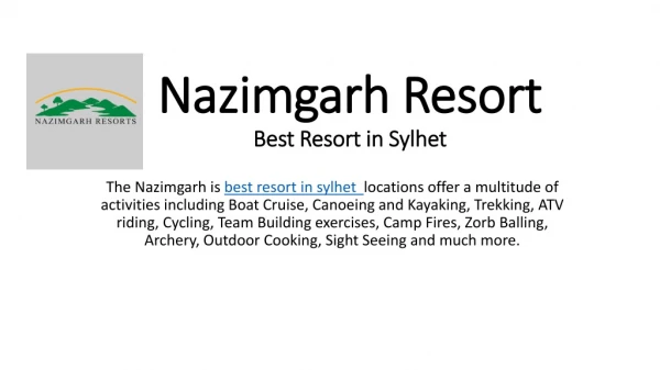 Best Resort in Sylhet