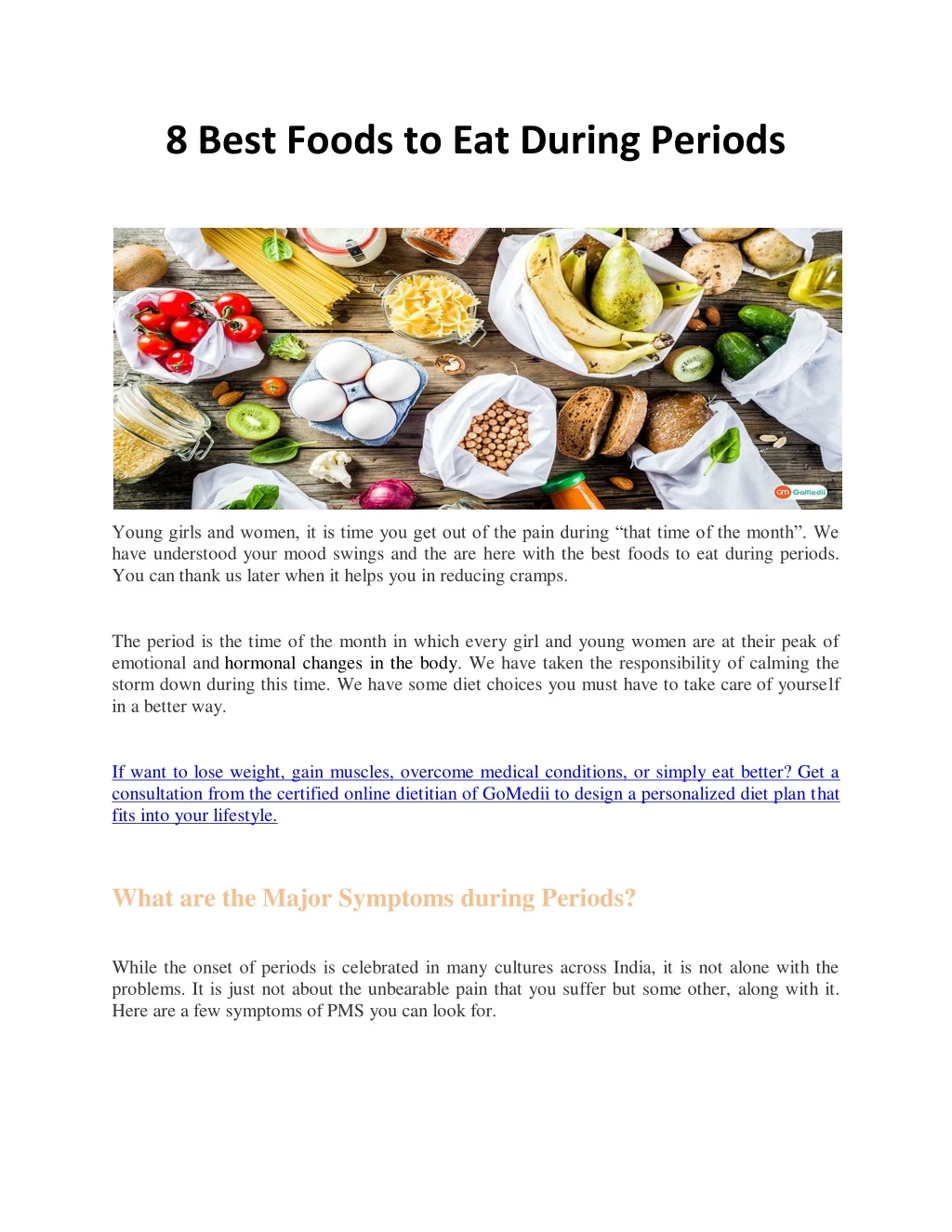 8 best foods to eat during periods