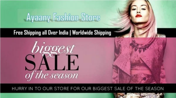 Latest fashion for women clothing online at ayaany