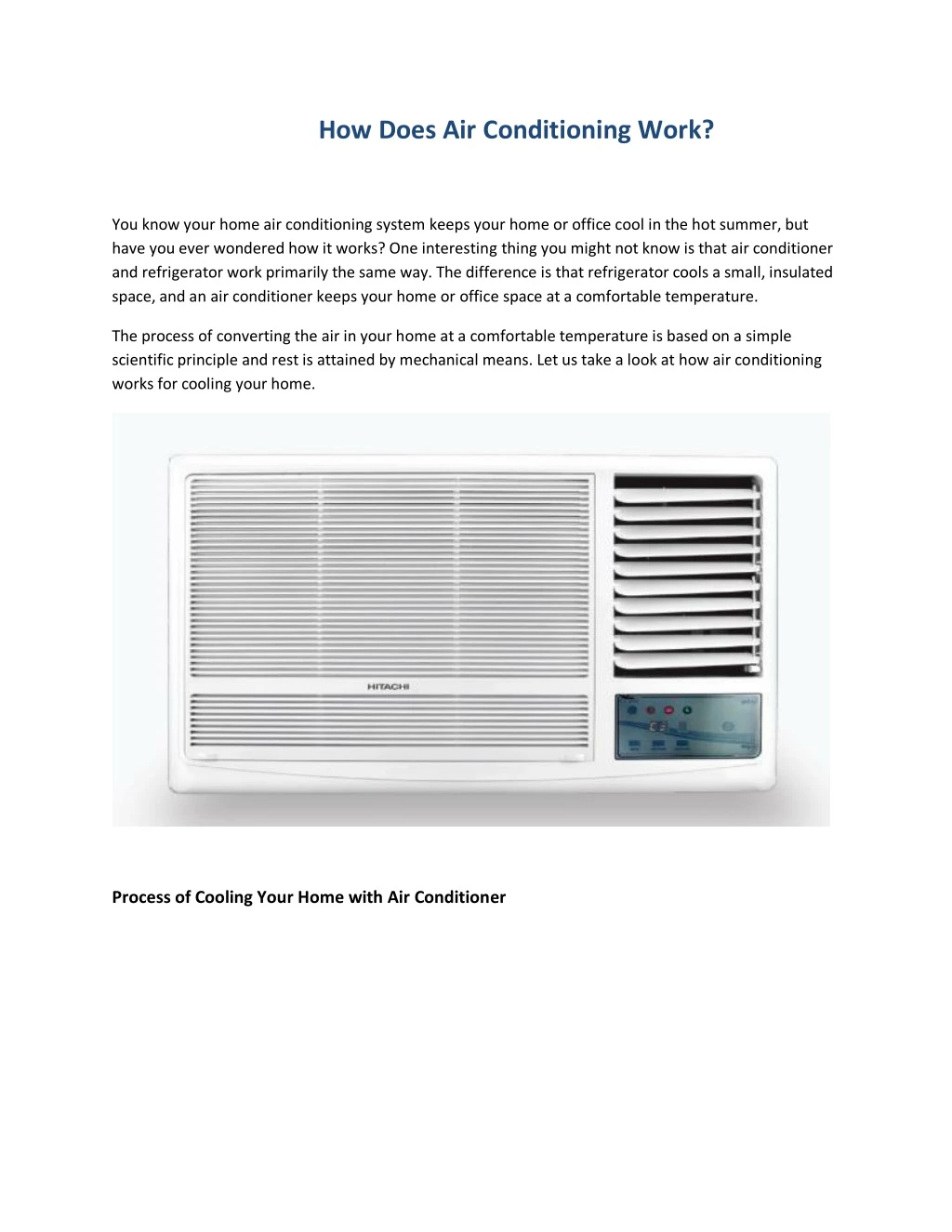 how does air conditioning work