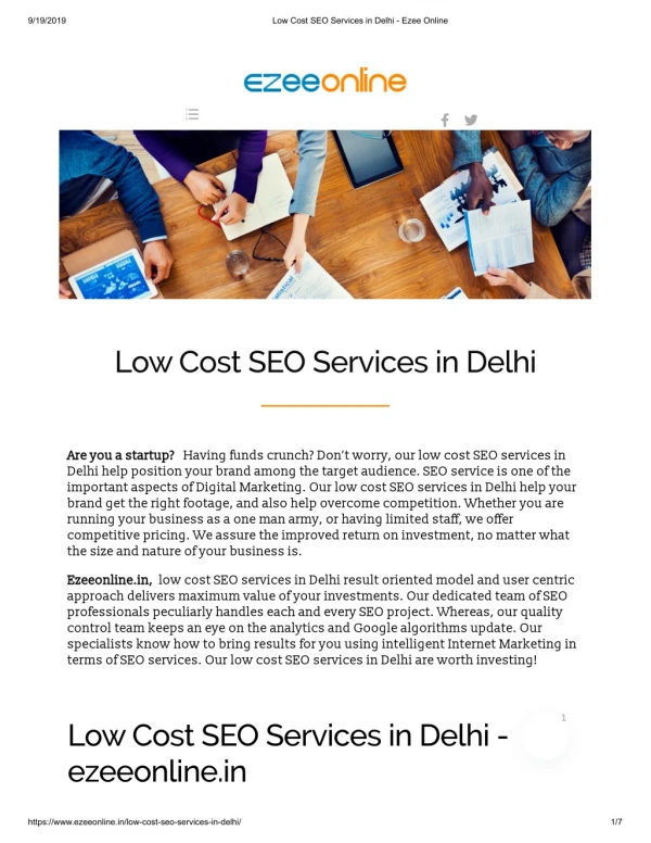 Low Cost SEO Services in Delhi