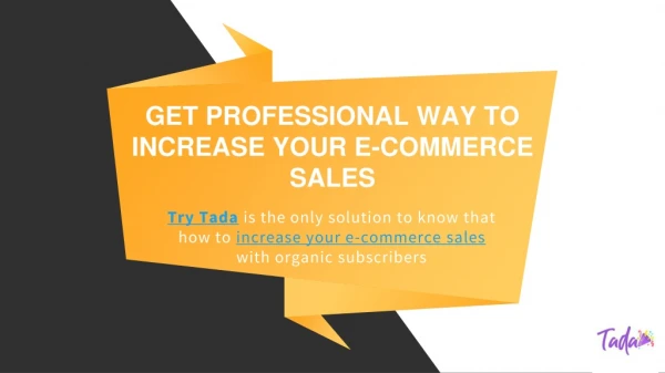 Get Professional Way to Increase Your E-commerce Sales