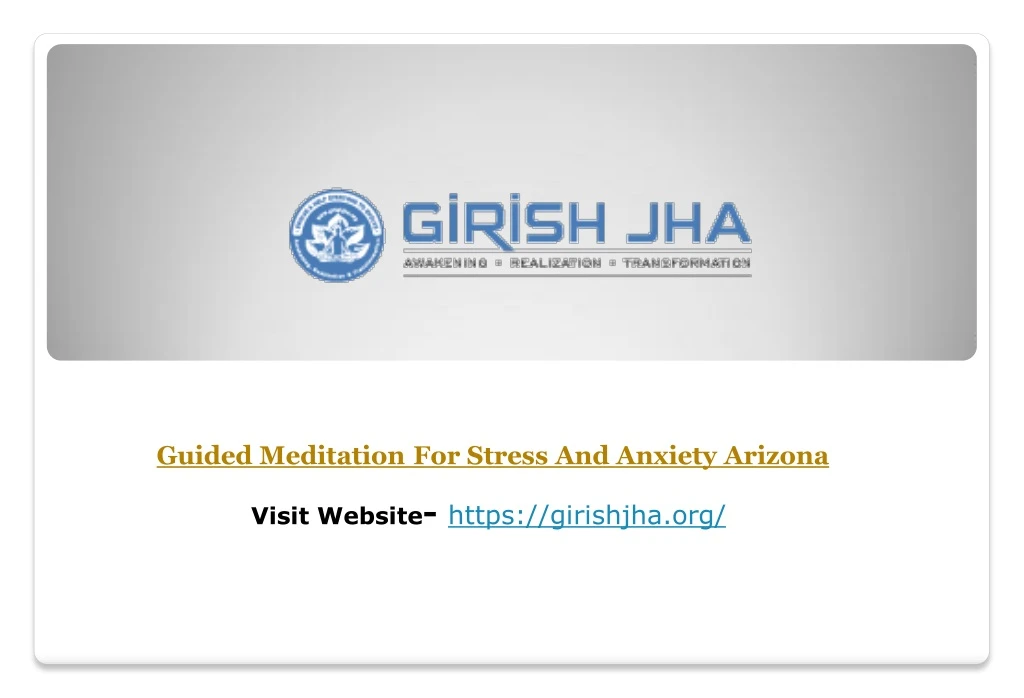 guided meditation for stress and anxiety arizona