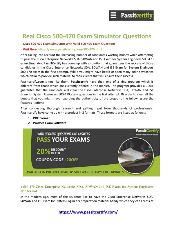 Shortcut To Success: Cisco 500-470 [2019] Exam Dumps