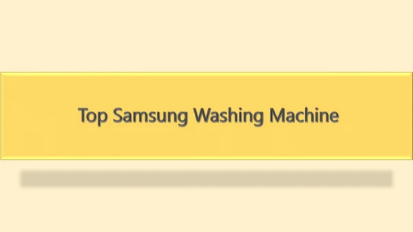 top samsung washing machine