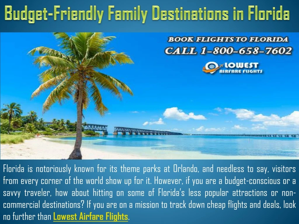 budget friendly family destinations in florida