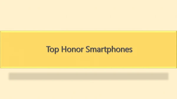 top honor smartphones