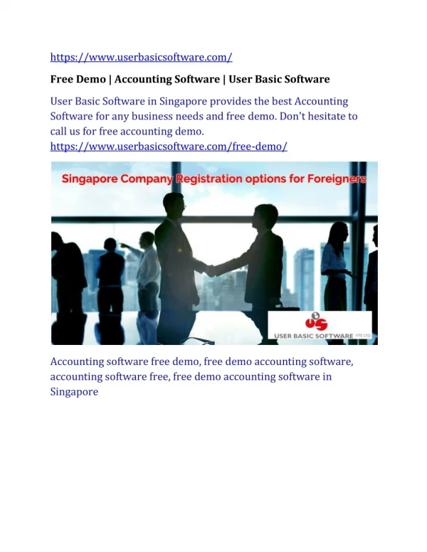 Free Demo | Accounting Software | User Basic Software