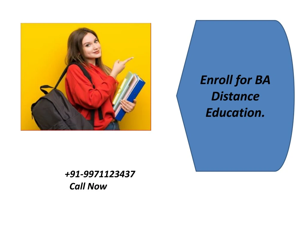 enroll for ba distance education