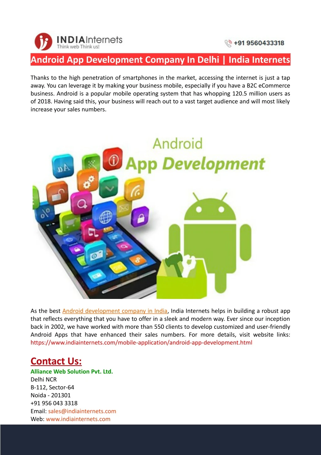 android app development company in delhi india