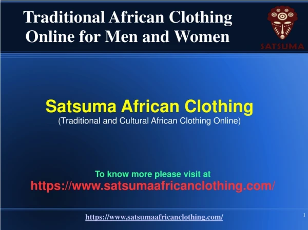 Traditional African Clothing Online