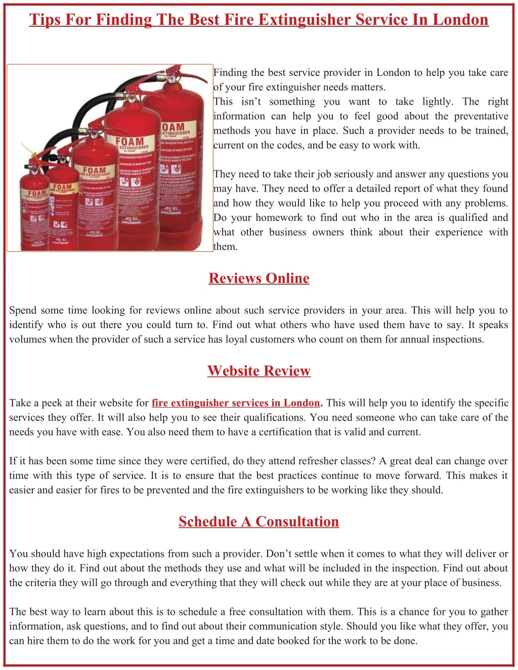 tips for finding the best fire extinguisher