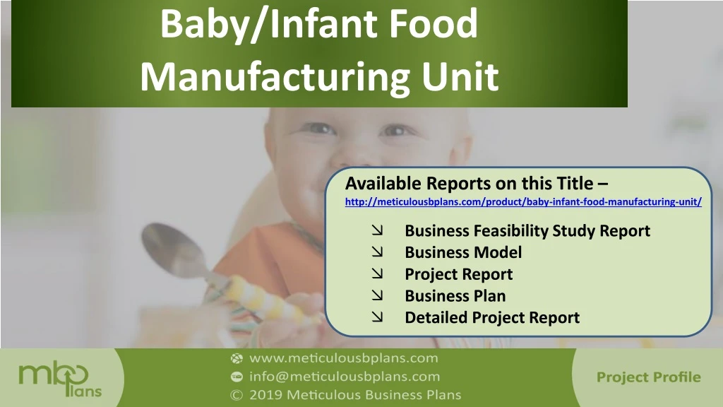 baby infant food manufacturing unit