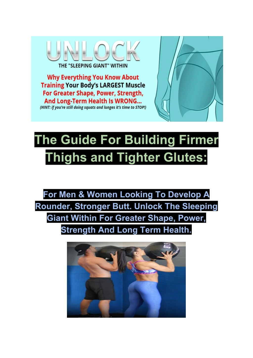 the guide for building firmer thighs and tighter