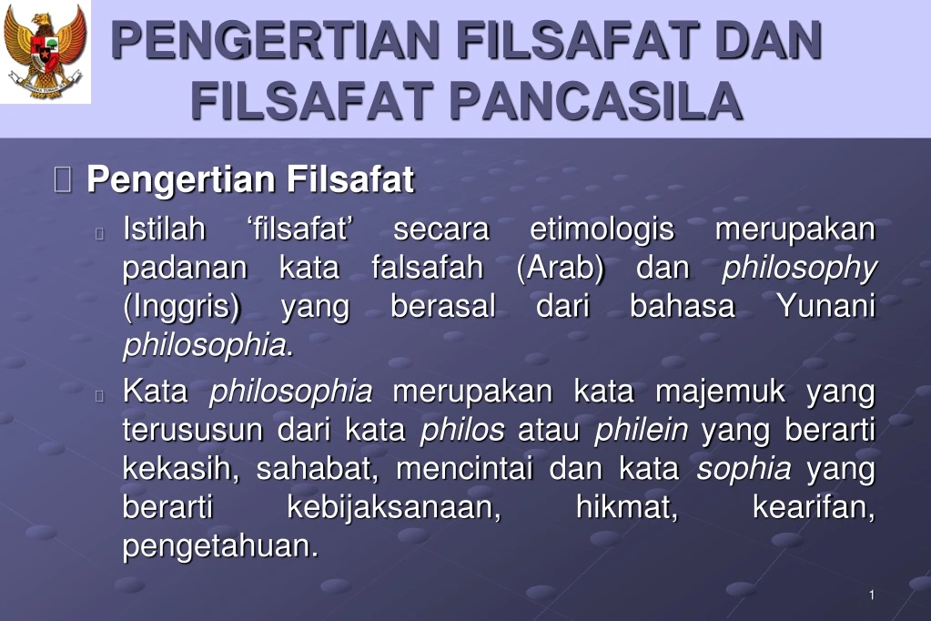 pengertian filsafat dan filsafat pancasila