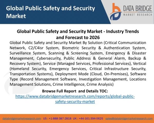 global public safety and security market