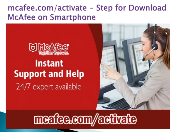 mcafee com activate step for download mcafee on smartphone