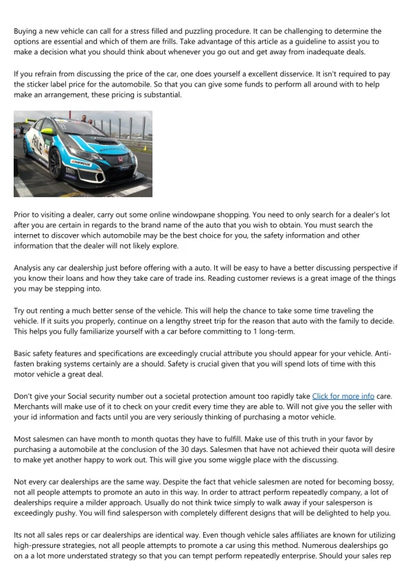 buying a new vehicle can call for a stress filled
