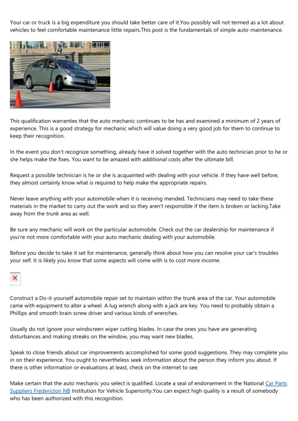 your car or truck is a big expenditure you should