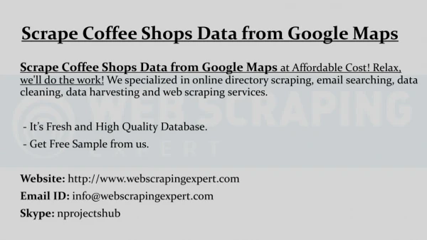 scrape coffee shops data from google maps