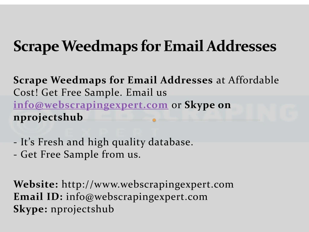 scrape weedmaps for email addresses