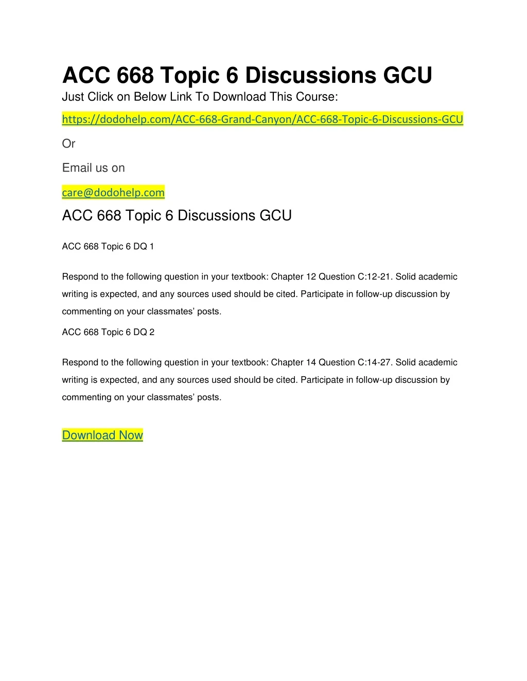 acc 668 topic 6 discussions gcu just click