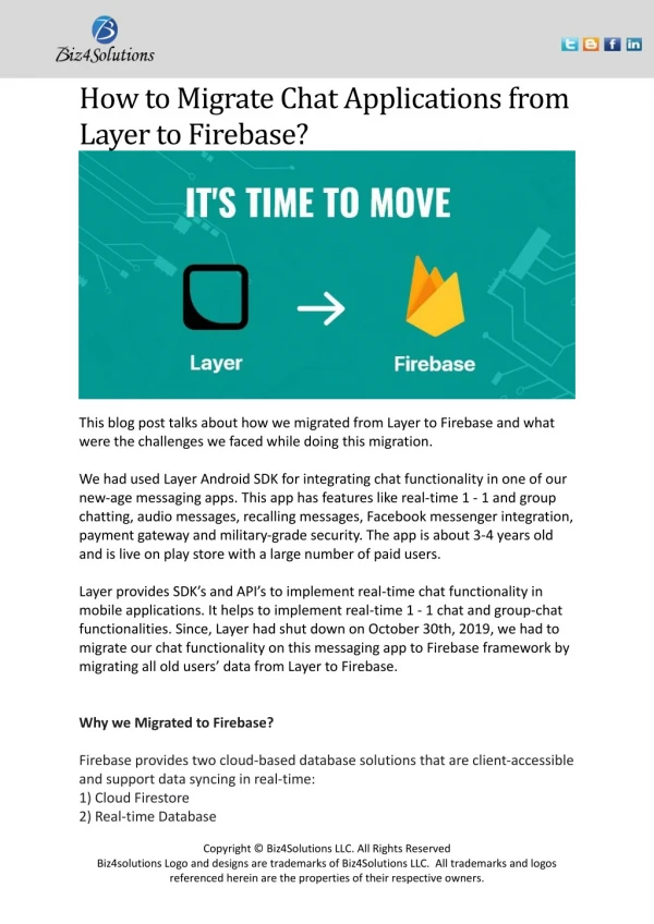 how to migrate chat applications from layer