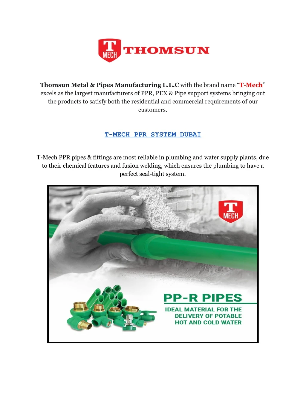 thomsun metal pipes manufacturing l l c with
