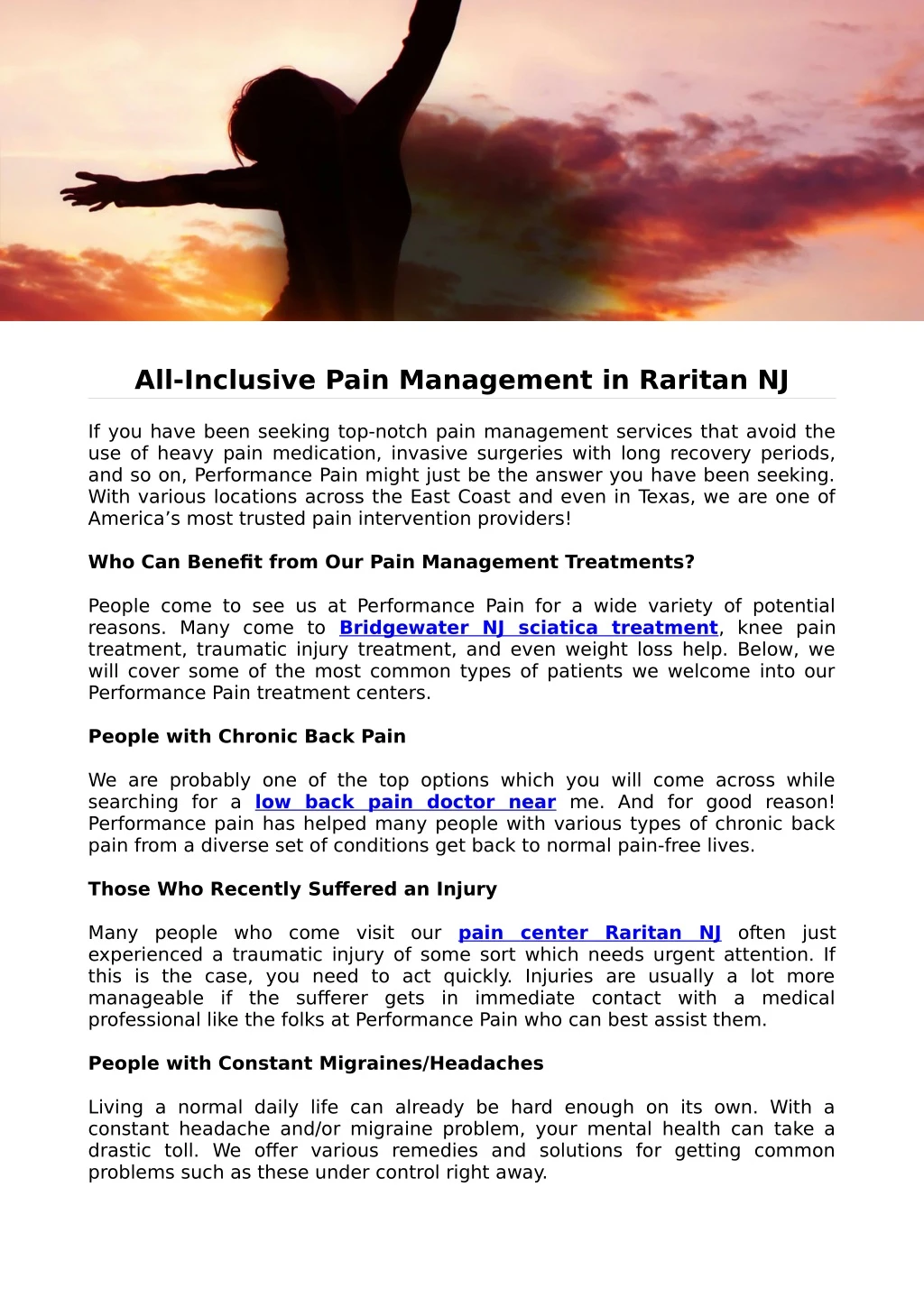 all inclusive pain management in raritan nj