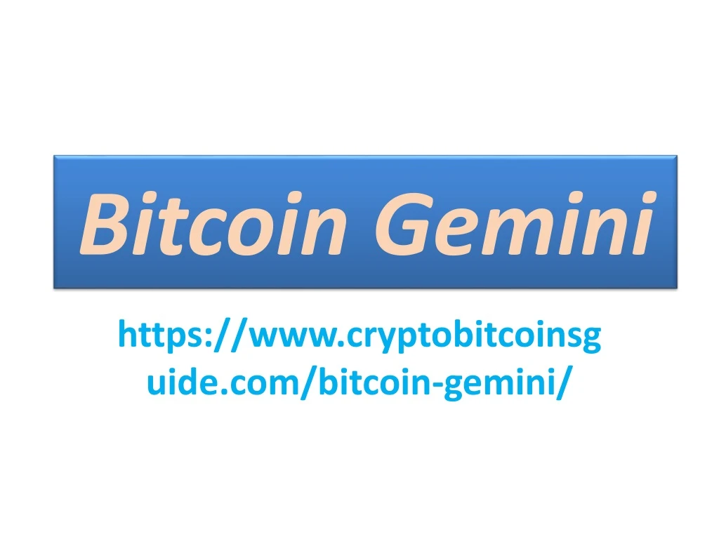 bitcoin gemini