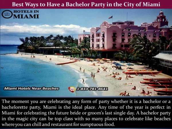 Best Ways to Have a Bachelor Party in the City of Miami