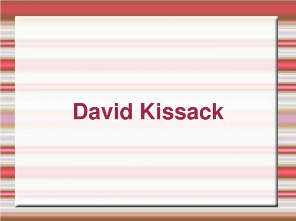 David Kissack – Member Of The American Society Of Technical
