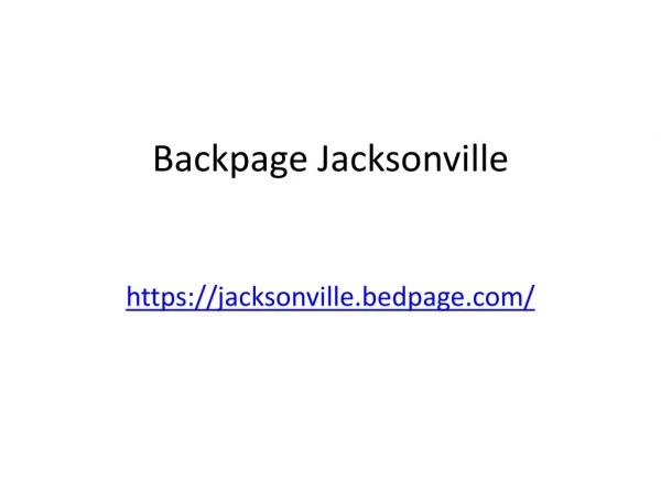 Backpage Jacksonville