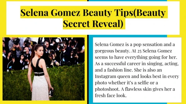 Selena Gomez Beauty Tips(Beauty Secret reveal)