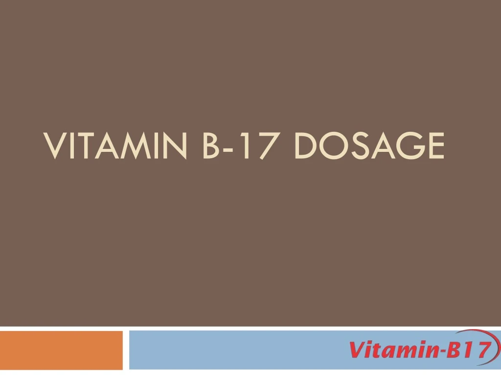 vitamin b 17 dosage