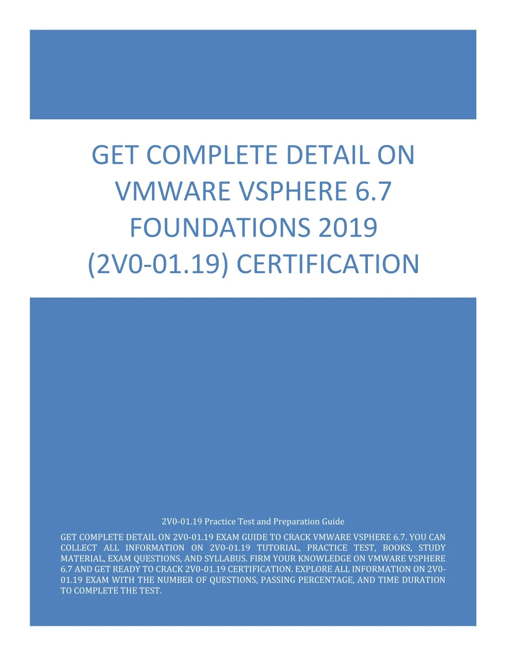 get complete detail on vmware vsphere