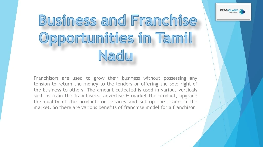 franchisors are used to grow their business