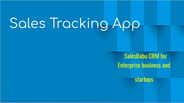 sales tracking app