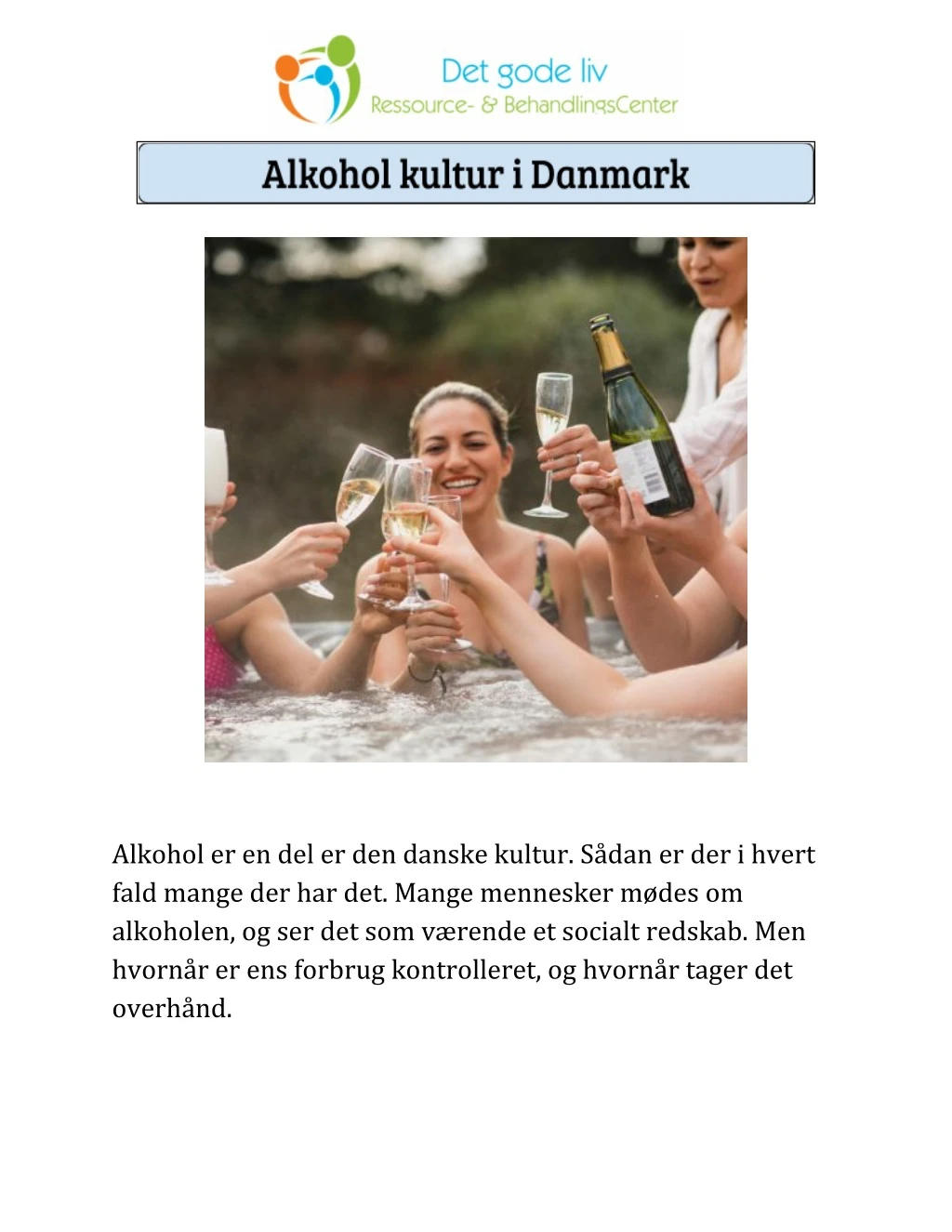 alkohol er en del er den danske kultur