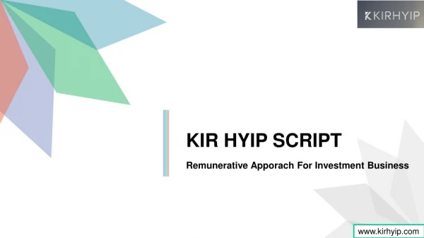 HYIP Manager Script