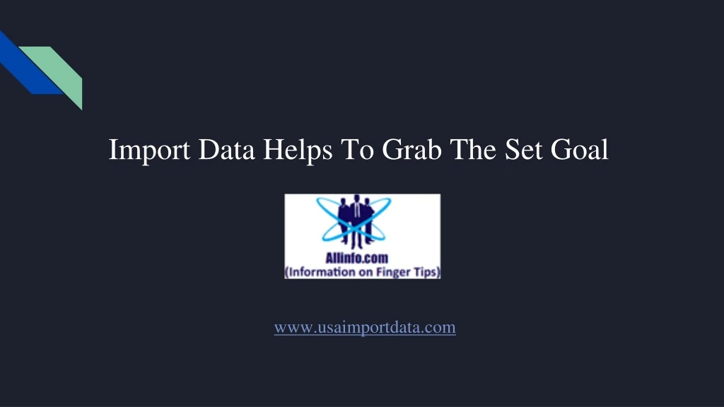 import data helps to grab the set goal