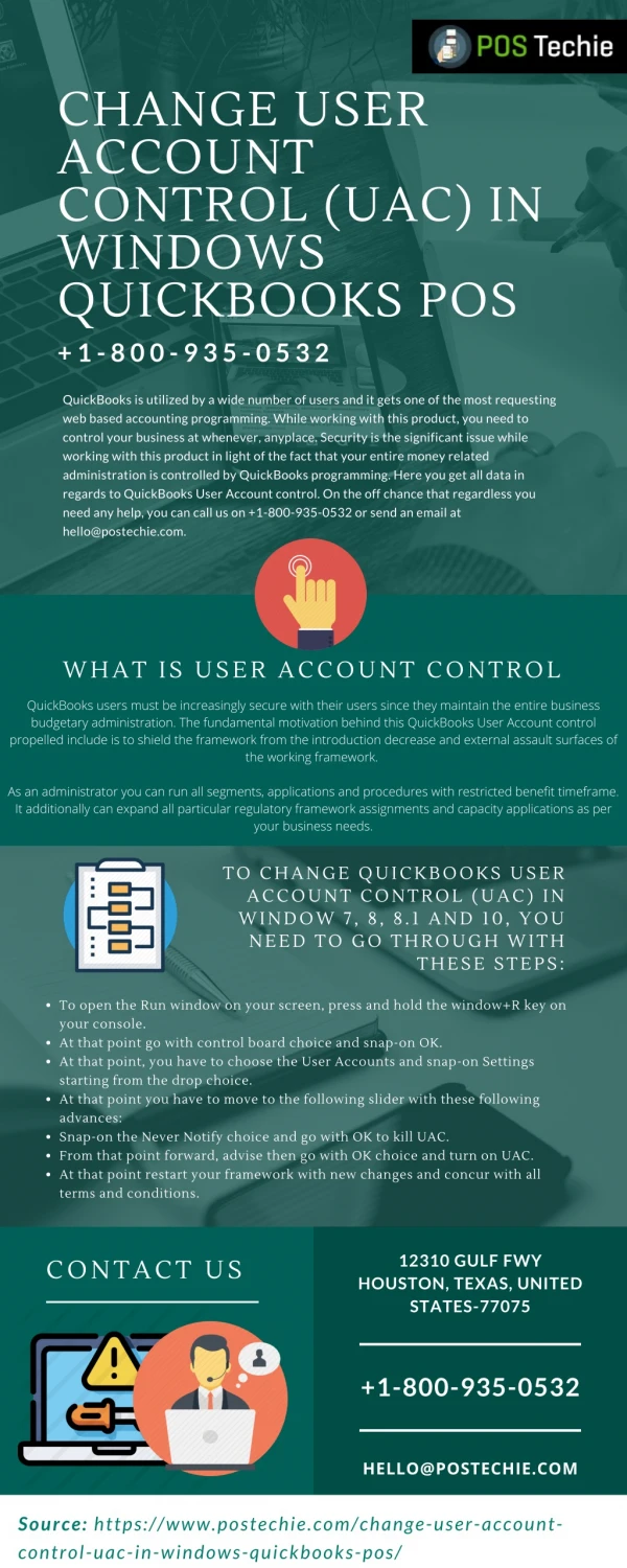 Change User Account Control (UAC) in Windows QuickBooks POS