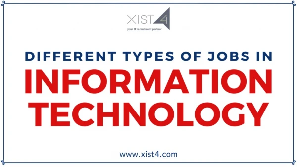Different Types of Jobs In Information Technology