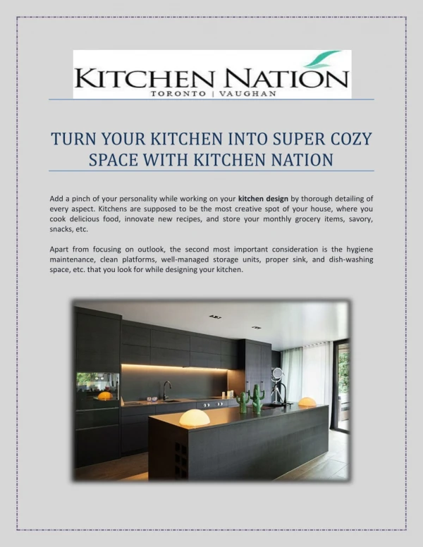 TURN YOUR KITCHEN INTO SUPER COZY SPACE WITH KITCHEN NATION
