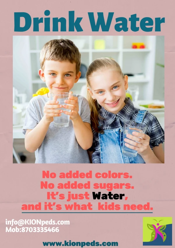 Drink Water Kionpeds Children's Clinic Jonesboro AR