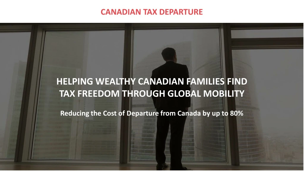 canadian tax departure