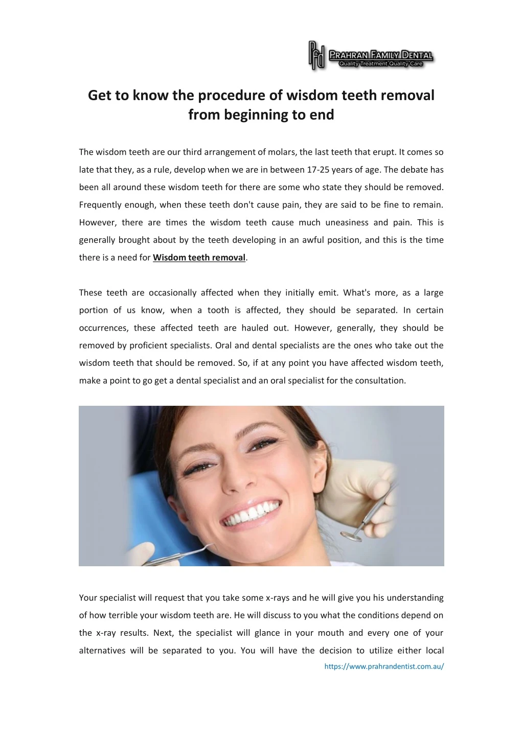 get to know the procedure of wisdom teeth removal