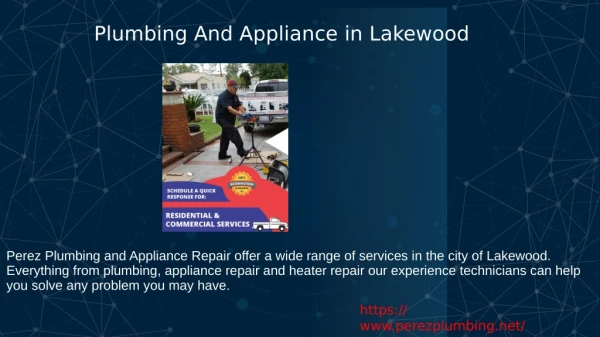 Plumbing And Appliance in Lakewood