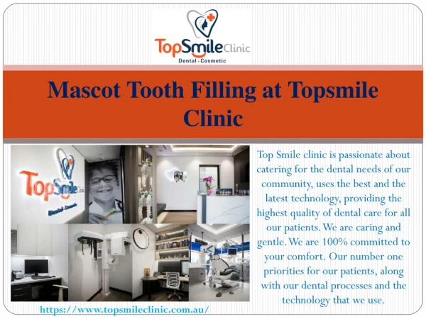 Mascot Tooth Filling at Topsmile Clinic