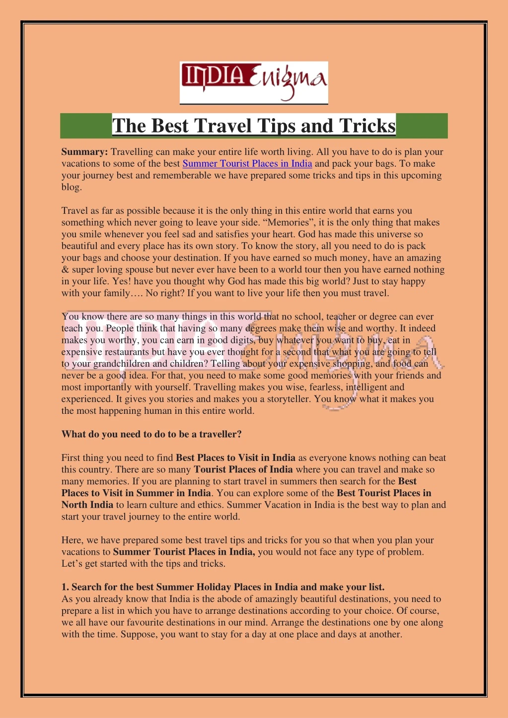the best travel tips and tricks